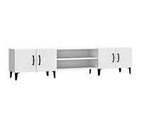 Qnhdfrt 71-inch White Engineered Wood and Metal TV Stand
