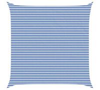 Qnhdfrt 7x7m Square HDPE Sun Shade Sail, Blue and White