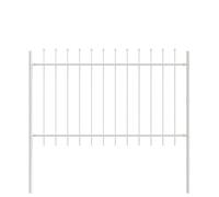 Qnhdfrt 8-Pack White Powder Coated Steel Garden Fence