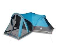 Qnhdfrt 8-Person 2-Room Teepee Camping Tent, Blue