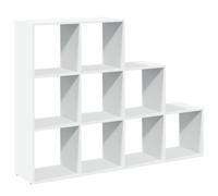 Qnhdfrt 9-Cube White Engineered Wood Staircase Room Divider