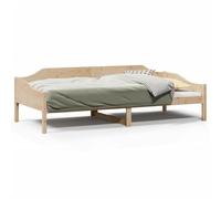 Qnhdfrt 90x190cm Solid Pine Wood Single Bed Frame with Slats | Designed for kids, teens, and adults, fitting standard mattresses (not included) in rustic bedrooms.