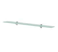 Qnhdfrt 90x20 cm Clear Tempered Glass Floating Wall Shelf