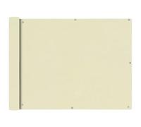 Qnhdfrt 90x400cm Oxford Fabric Balcony Privacy Screen, Cream