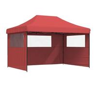 Qnhdfrt 9x13 ft Pop-Up Party Tent, Burgundy Gazebo with Steel Frame