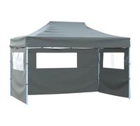 Qnhdfrt 9x13ft Pop-Up Gazebo, Anthracite Oxford Fabric Canopy Tent