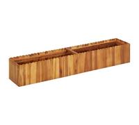Qnhdfrt Acacia Wood Raised Garden Bed, 150x30x25 cm Planter Box