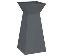 Qnhdfrt Anthracite Tall Rectangular Pillar Planter, 35x35x73 cm