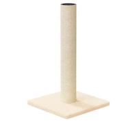 Qnhdfrt Arbre à chat classique avec sisal naturel pour l'entretien des griffes, 45 cm de haut, petit arbre à chat avec housse en peluche douce pour chatons et chats domestiques, crème, 22 x 22 x 45 cm