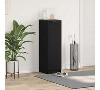 Qnhdfrt Armoire à chaussures, chêne noir, 29,5 x 35 x 101 cm, 6 compartiments, porte à charnière, matériau dérivé du bois, couloir, chambre à coucher