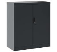 Qnhdfrt Armoire de classement anthracite 79 x 40 x 90 cm en acier revêtu par pulvérisation - Design moderne - Robuste et verrouillable - Pour la maison, le bureau, la salle de réunion et les archives