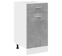 Qnhdfrt Armoire de Cuisine à Tiroir Lyon, Meuble de Rangement Bas pour Vaisselle et Casseroles en Bois d'Ingénierie, Buffet de Sol Gain de Place pour Maison, Gris Béton, 40 x 46 x 81,5 cm