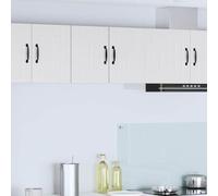 Qnhdfrt Armoire de cuisine blanche avec 2 étagères, 30 x 31 x 40 cm, matériau dérivé du bois, design moderne, durable, pour cuisine, couloir, bureau