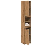 Qnhdfrt Armoire de salle de bain, étroite, 32 x 34 x 188,5 cm, en chêne artisanal, avec porte flexible, pour mettre de l'ordre dans la salle de bain