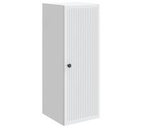 Qnhdfrt Armoire Murale Blanche 33x34,5x90 cm en Bois d'Ingénierie, Petit Meuble de Rangement Suspendu Gain de Place avec Porte et Étagères pour Salon et Bureau
