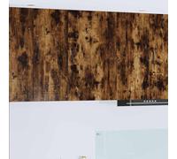 Qnhdfrt Armoire murale de cuisine, en chêne fumé, 50 x 31 x 80 cm, en bois dérivé, avec 2 portes et 3 étagères, design moderne et robuste, durable, pour cuisine, couloir, salon