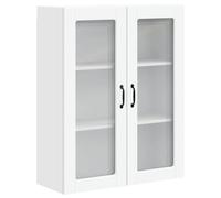 Qnhdfrt Armoire Murale de Cuisine Kalmar, Meuble Haut de Rangement, Placard Suspendu en Bois d'Ingénierie pour Casseroles et Vaisselle, Usage Intérieur, Blanc, 80 x 31 x 100 cm