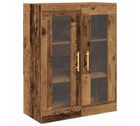 Qnhdfrt Armoire murale en bois recyclé 69,5 x 34 x 90 cm avec 2 portes, design moderne, charge maximale de 100 kg, montage mural, buffet peu encombrant pour cuisine, couloir et salon