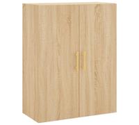 Qnhdfrt Armoire murale en chêne Sonoma - 69,5 x 34 x 90 cm - Buffet de cuisine - Design moderne - Montage mural robuste - Pour salon, chambre à coucher, couloir