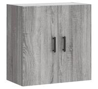 Qnhdfrt Armoire murale gris sonoma - Armoire suspendue en bois - Étagère murale avec espace de rangement - Meuble mural - 60 x 31 x 60 cm - Armoire universelle pour bureau, couloir ou salon