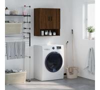 Qnhdfrt Armoire murale - Marron - Aspect chêne - 60 x 31 x 70 cm - En matériau dérivé du bois - Organiseur pour salon et cuisine