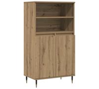 Qnhdfrt Artisan Oak Engineered Wood Storage Cabinet with Doors