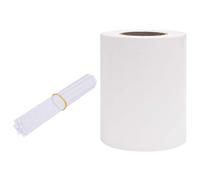 Qnhdfrt Bandes brise-vue 70 m x 19 cm pour clôture à double barre, film brise-vue en polyester enduit de PVC, protection contre le vent pour jardin et allée, avec 30 clips, blanc