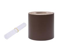 Qnhdfrt Bandes brise-vue pour clôture, 35 m x 19 cm, rouleau brise-vue en polyester enduit de PVC pour clôture à double barre, film brise-vue de jardin, marron, avec 20 clips