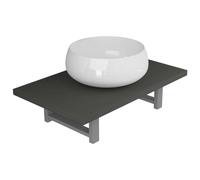 Qnhdfrt Bathroom Vanity Set with Ceramic Vessel Sink & Shelf