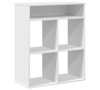 Qnhdfrt Bibliothèque blanche 66 × 31 × 80 cm en matériau bois moderne petite étagère peu encombrante pour salon, chambre à coucher, bureau, couloir