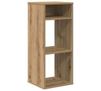 Qnhdfrt Bibliothèque en chêne artisanal, 34 x 31 x 80 cm, en matériau à base de bois, étagère sur pied, pour salon, chambre à coucher, couloir, 3 compartiments ouverts, peu encombrant, petit meuble
