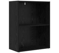Qnhdfrt Bibliothèque en chêne noir - 60 x 30 x 76,5 cm - Moderne - Avec 3 tablettes réglables - Durable - Charge maximale : 60 kg - Pour salon, couloir, bureau, chambre à coucher