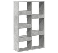 Qnhdfrt Bibliothèque en matériau dérivé du bois avec 7 étagères, design moderne, 100 x 33 x 155,5 cm, gris béton, miracle de rangement pour salon, chambre à coucher, couloir