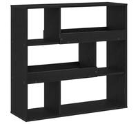Qnhdfrt Bibliothèque noire aspect chêne 100 x 33 x 94 cm 5 cm Étagère sur pied avec 4 compartiments en bois robuste Design moderne pour salon, bureau, couloir