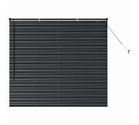 Qnhdfrt Black Aluminum Venetian Blinds, 130 x 140 cm