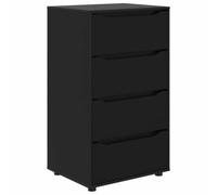 Qnhdfrt Black Engineered Wood 4-Drawer Storage Cabinet