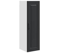 Qnhdfrt Black Engineered Wood Kitchen Wall Cabinet with Door