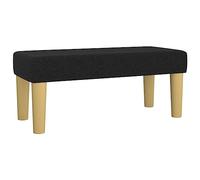 Qnhdfrt Black Fabric Upholstered End of Bed Bench, 70x30x30cm