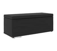 Qnhdfrt Black Faux Leather Backless Dining Bench