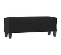 Qnhdfrt Black Faux Leather Entryway Bench, 100x35x41 cm