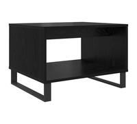 Qnhdfrt Black Oak Coffee Table with Storage, Engineered Wood & Iron