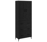 Qnhdfrt Black Oak Engineered Wood Buffet Hutch with Drawer and 2 Doors