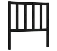 Qnhdfrt Black Solid Pine Wood Headboard, 81x4x100 cm