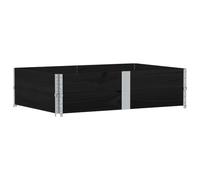 Qnhdfrt Black Solid Pine Wood Raised Garden Bed, 150x100x41 cm | Foldable and stackable design ideal for growing vegetables and flowers on balconies, patios, and outdoor gardens.