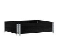 Qnhdfrt Black Solid Pine Wood Raised Garden Bed, 80x60x21.5 cm