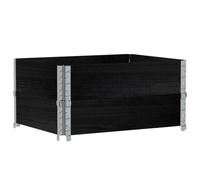 Qnhdfrt Black Solid Pine Wood Raised Garden Bed (80x60x41 cm)
