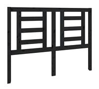 Qnhdfrt Black Solid Pine Wood Slat Headboard, 126x4x100 cm