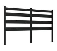 Qnhdfrt Black Solid Pine Wood Slatted Headboard, 126x4x100 cm