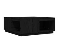 Qnhdfrt Black Solid Pine Wood Square Coffee Table