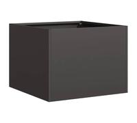 Qnhdfrt Black Steel Raised Garden Bed, 16x16x12 inch Square Planter | Features an open bottom for healthy roots, ideal for growing vegetables, flowers, and herbs on balconies or patios.